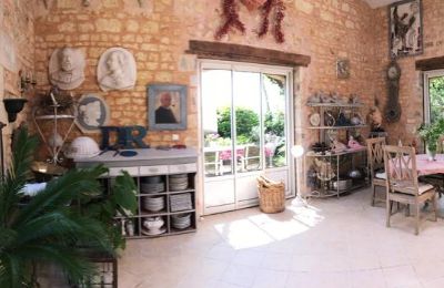 Villa padronale in vendita Gémozac, Nuova Aquitania, Der Wintergarten mit Zugang zu den Gartenterrassen