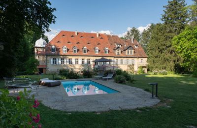 Castello in vendita Baden-Württemberg, Blick vom Pool