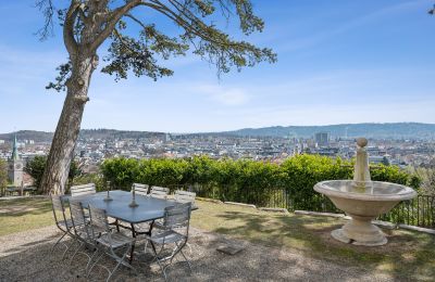 Villa storica in vendita Biel/Bienne, Alpenstrasse 95, Berna, Panoramablick über die Bieler Dächer, die Alpenkette und den Bielersee