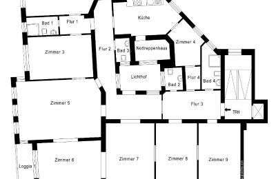 Proprietà Charlottenburg-Wilmersdorf, Schmargendorf, Pianta del piano 1