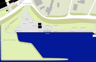 Proprietà storica in vendita 15324 Groß Neuendorf, Hafenstraße 1A, Brandeburgo, Lageplan Bestand