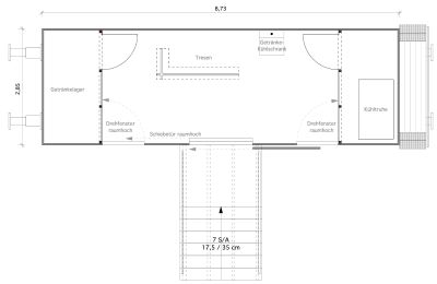Proprietà storica in vendita 15324 Groß Neuendorf, Hafenstraße 1A, Brandeburgo, Grundriss Barwaggon