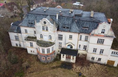 Castello in vendita Bronów, Pałac w Bronowie, Bassa Slesia, Foto con drone