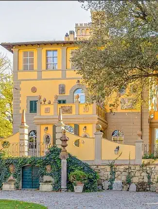 Villa storica Augusto Rey in stile neorinascimentale toscano vicino a Pisa e Lucca, Tripalle, Toscana